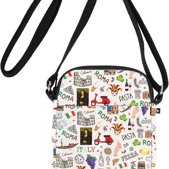 Versatile Women's Italian Crossbody Purse with Zipper Closure & Large Capacity - Picture 1 of 7